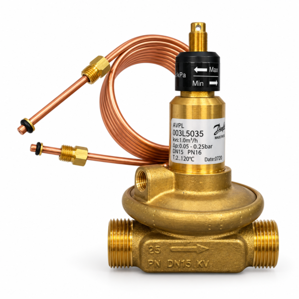 Danfoss AVPL 003L5035 differential pressure control valve with copper capillary tube