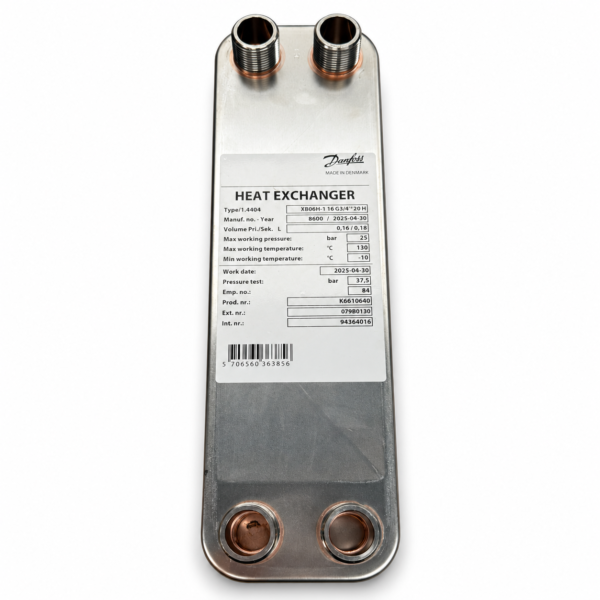 Danfoss XB06H-1-16 Plate Heat Exchanger, 16 Plates, G3/4 – 94364016